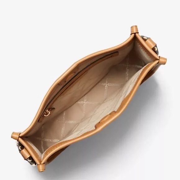 NWT Woman's Handbags / Michael Kors/ Luisa/ Large/North South/ Messenger/Peanut - Picture 4 of 13